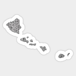 Hawaii map Sticker